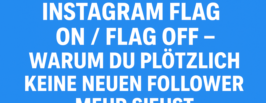 Instagram Flag On / Flag Off – Warum du plötzlich keine neuen Follower mehr siehst